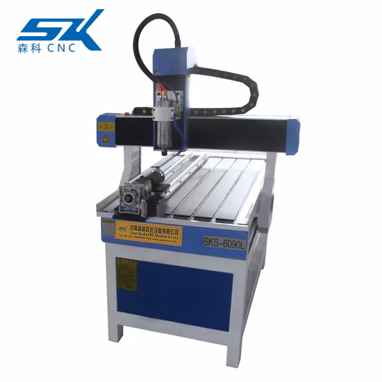 Machine de routeur CNC 6090 à 4 axes/Mini routeur CNC 6090 pour la sculpture sur pierre et bois